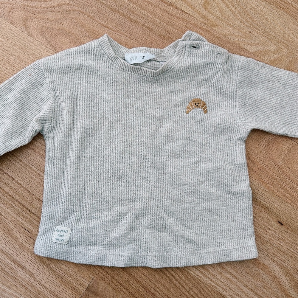 Zara croissant shirt